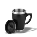 Steel Coffee Mug with Handle/Lid 350 ml - Customisable Corporate Drinkware