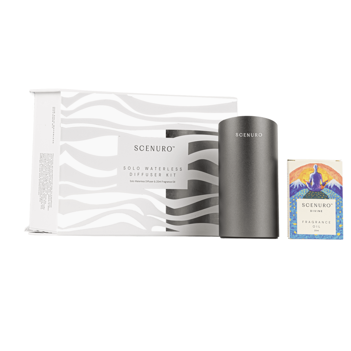 Solo Waterless Diffuser Kit – Grey / Wood  – Scenuro