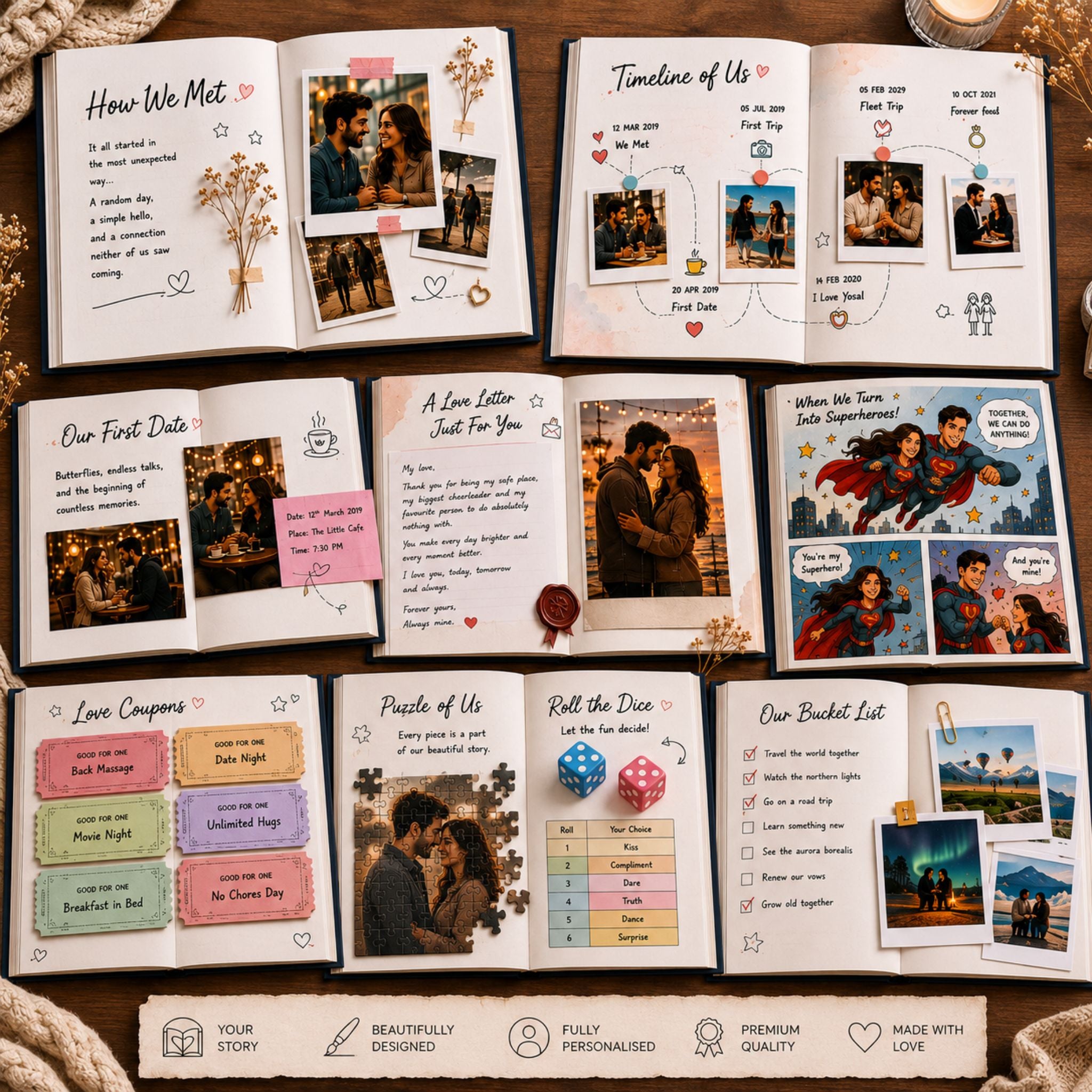 Our Love Story Book | Personalised Anniversary Gift