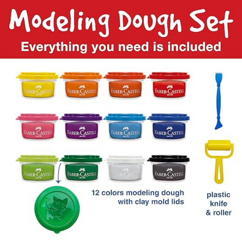 12 Super Soft Modelling Dough – Colourful Creative Play - Faber-Castell