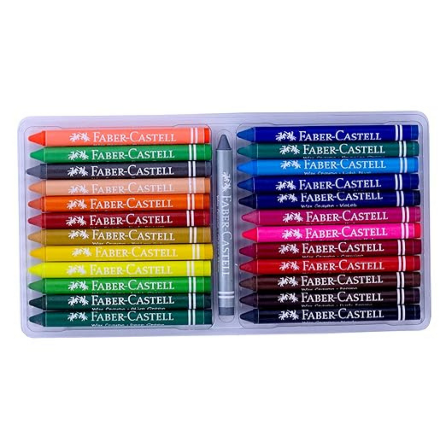Wax Crayons Regular 90mm Set of 25 – Complete Colour Pack for Kids - Faber-Castell