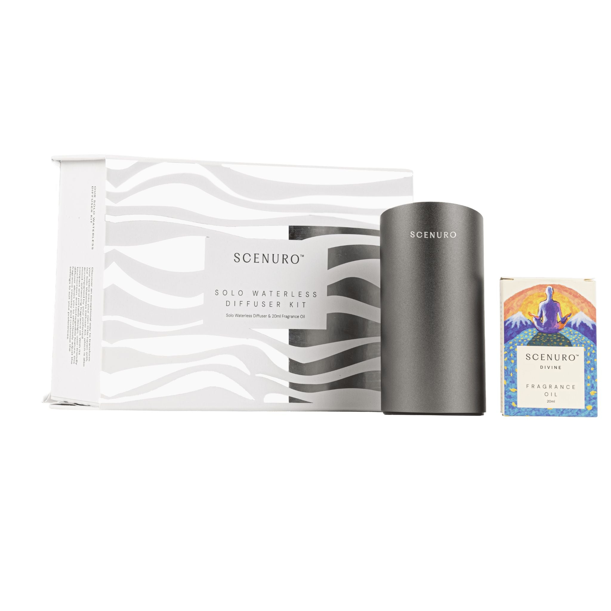 Solo Waterless Diffuser Kit – Grey / Wood  – Scenuro