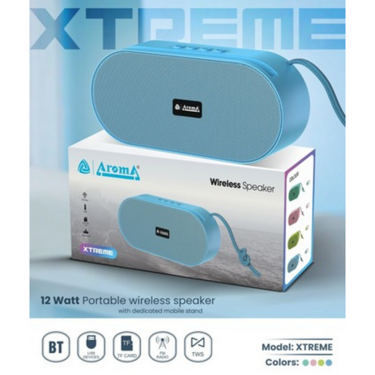Xtreme 12W Bluetooth Speaker – Aroma Compact Power with Mobile Stand (Mix Colors)