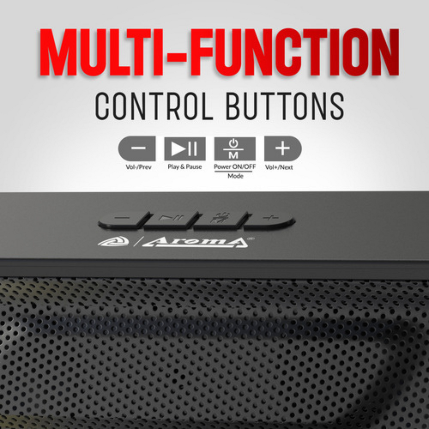 Rock 10W SoundBar – Aroma Compact Power with RGB Lighting (Mix Colors)