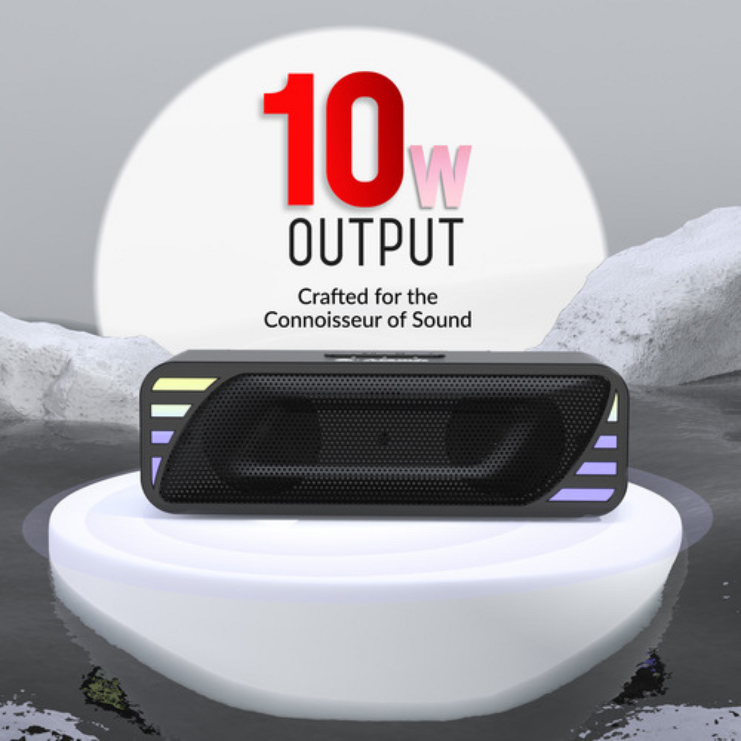 Rock 10W SoundBar – Aroma Compact Power with RGB Lighting (Mix Colors)