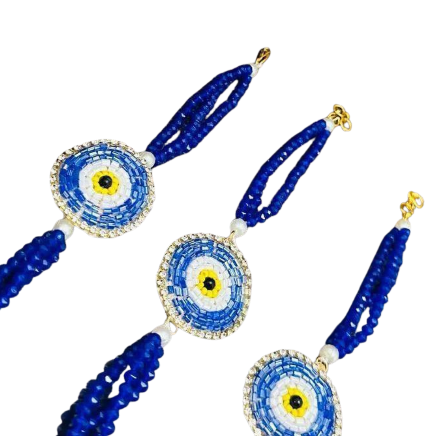 Handcrafted Blue Evil Eye Beaded Bracelet