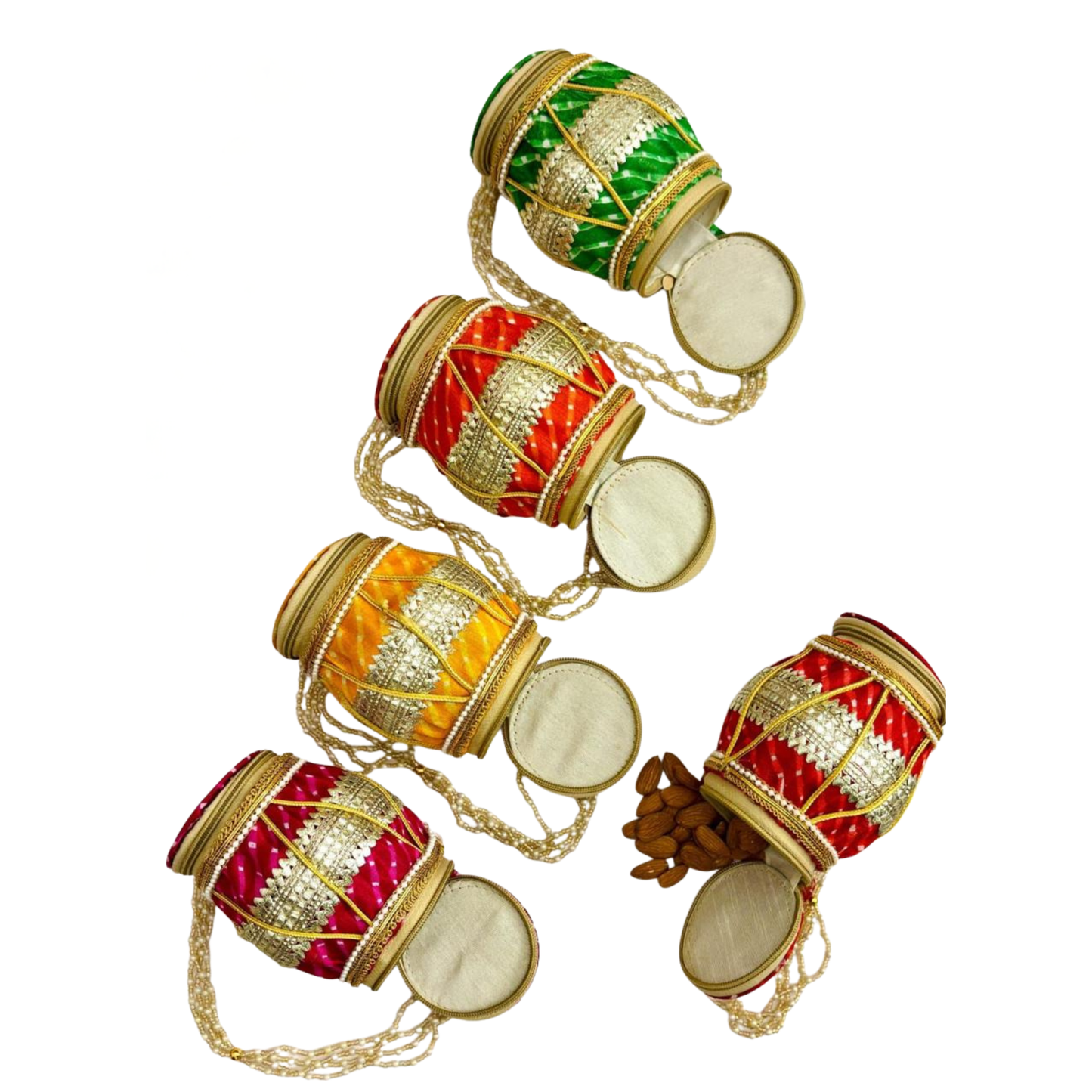 Embroidered Dholak Style Gift Storage Box