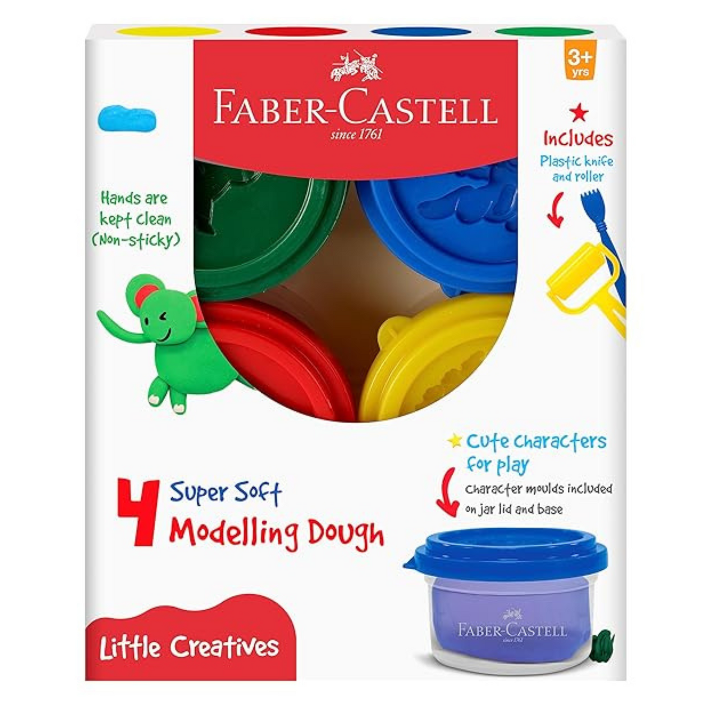 4 Super Soft Modelling Dough – Safe & Fun for Kids - Faber-Castell