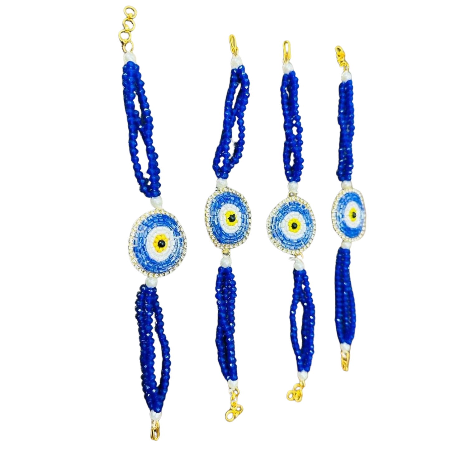 Handcrafted Blue Evil Eye Beaded Bracelet