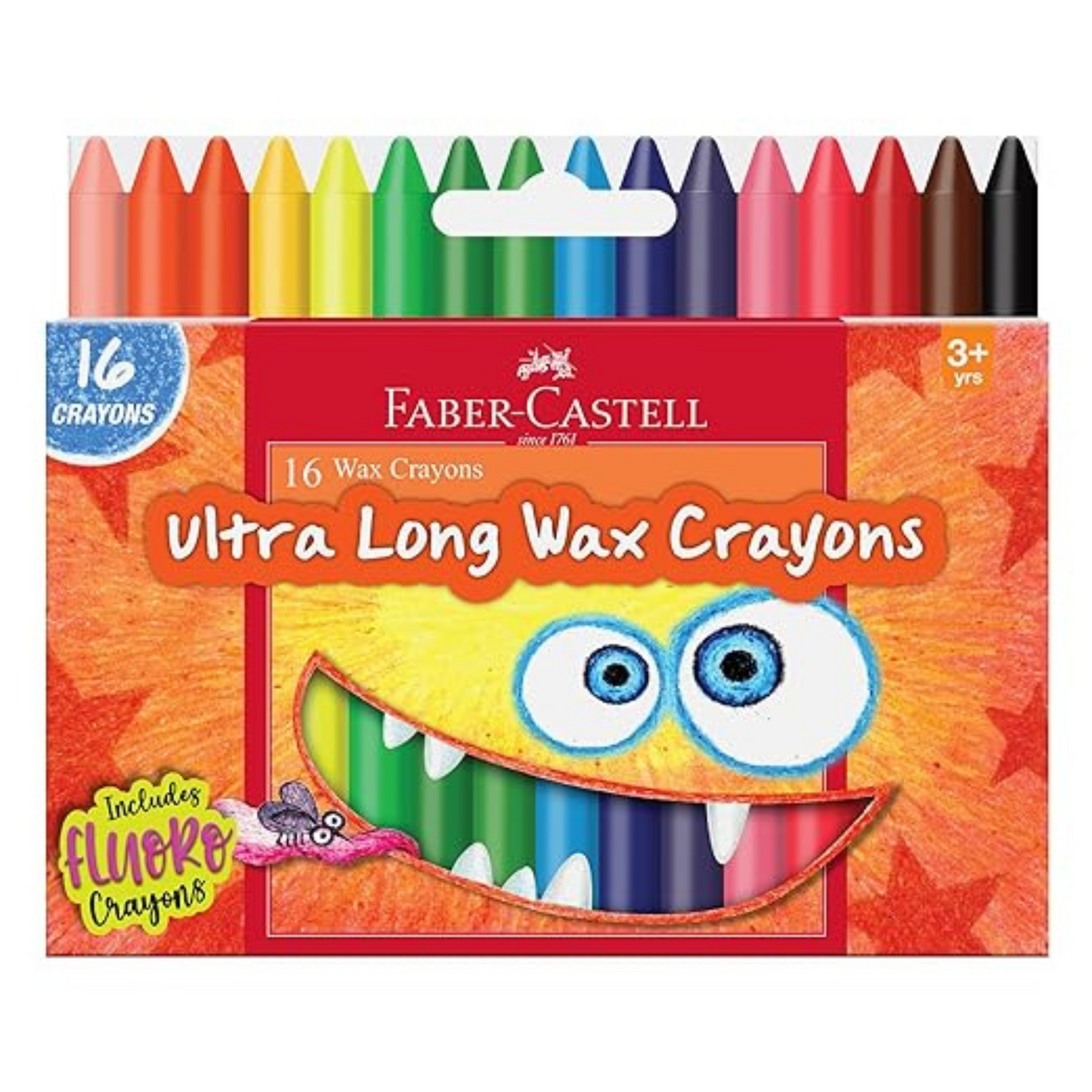 Wax Crayons Regular 90mm Set of 16 – Smooth & Bright Colours - Faber-Castell