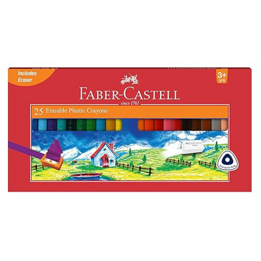 Erasable Crayons 70mm Set of 25 – Creative & Correctable Colouring - Faber-Castell