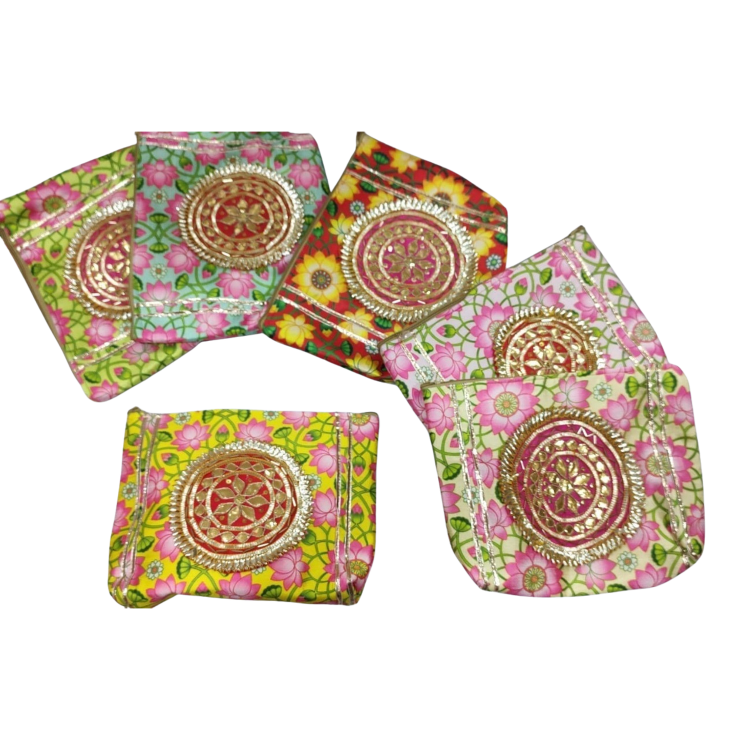 Handcrafted Floral Potli Pouch (7 x 9 inches)